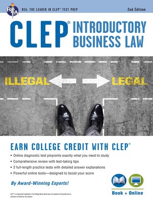 cover image of CLEP&#174; Introductory Business Law Book + Online, 2nd Ed.